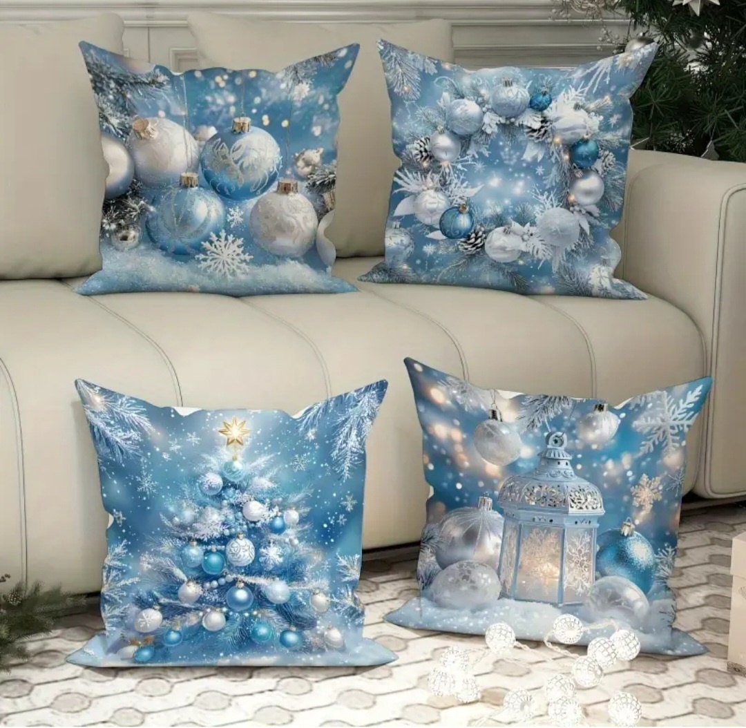 Vianočné obliečky-modré