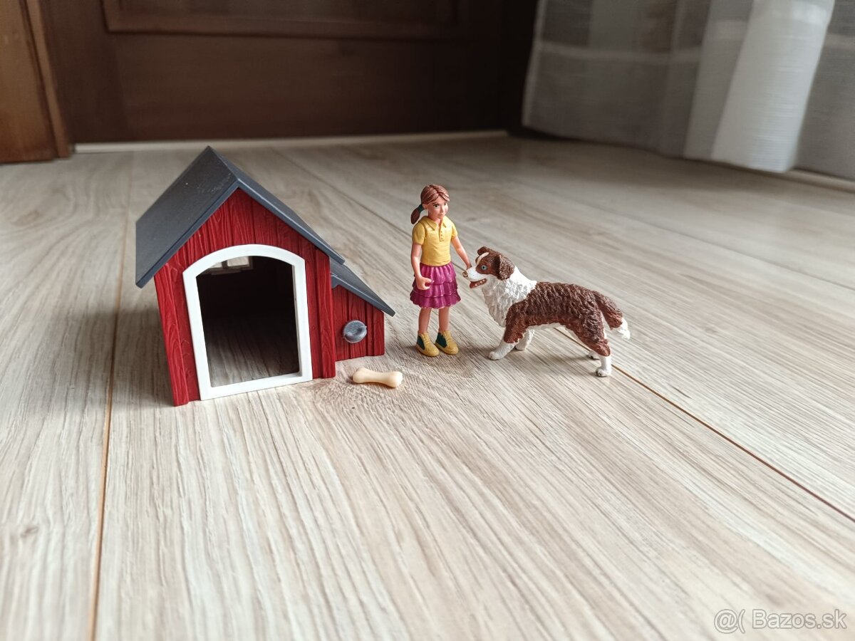 Predám Schleich 42376 Pes s búdou pre psa Austrálsky ovčiak