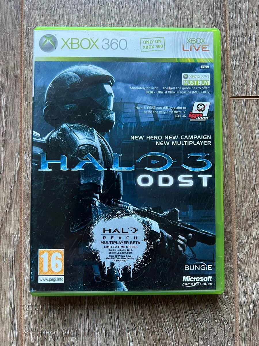 Halo 3 ODST na Xbox 360 a Xbox ONE / Xbox Series X
