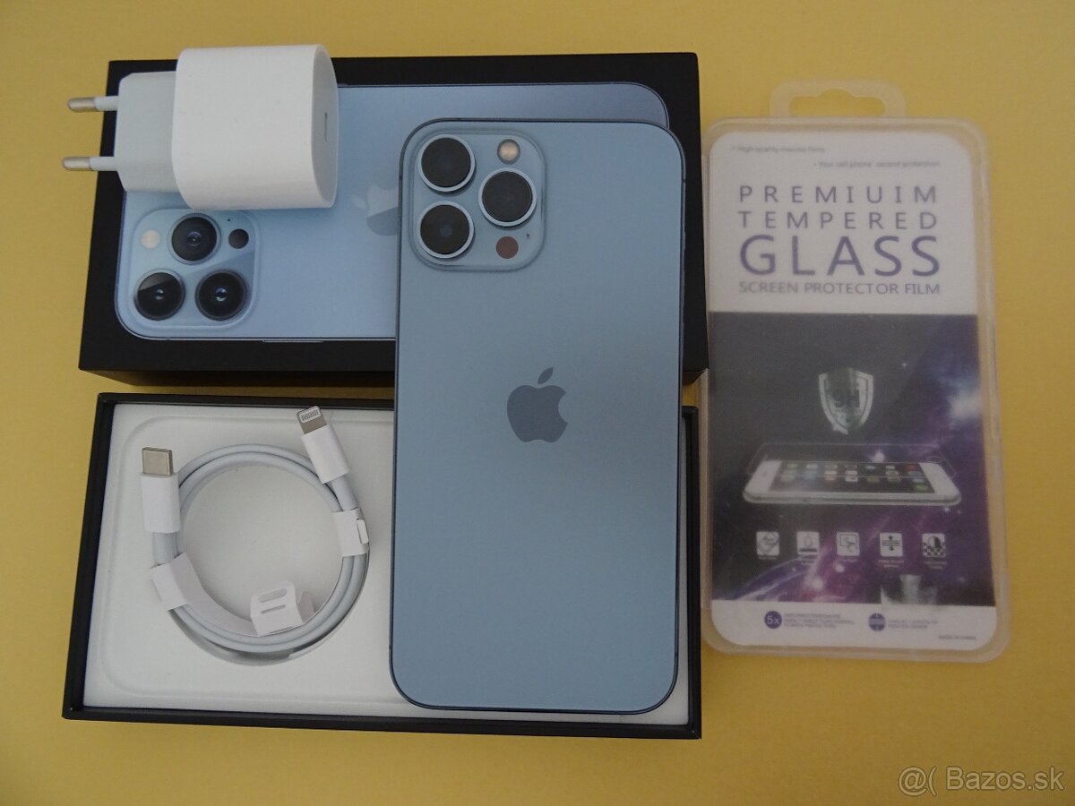 iPhone 13 PRO MAX 256GB BLUE - ZÁRUKA 1 ROK-VELMI DOBRÝ STAV