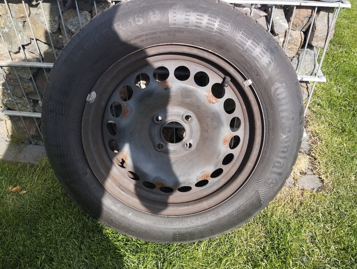 Letné pneumatiky 185 65 15+disky 4×100 Opel