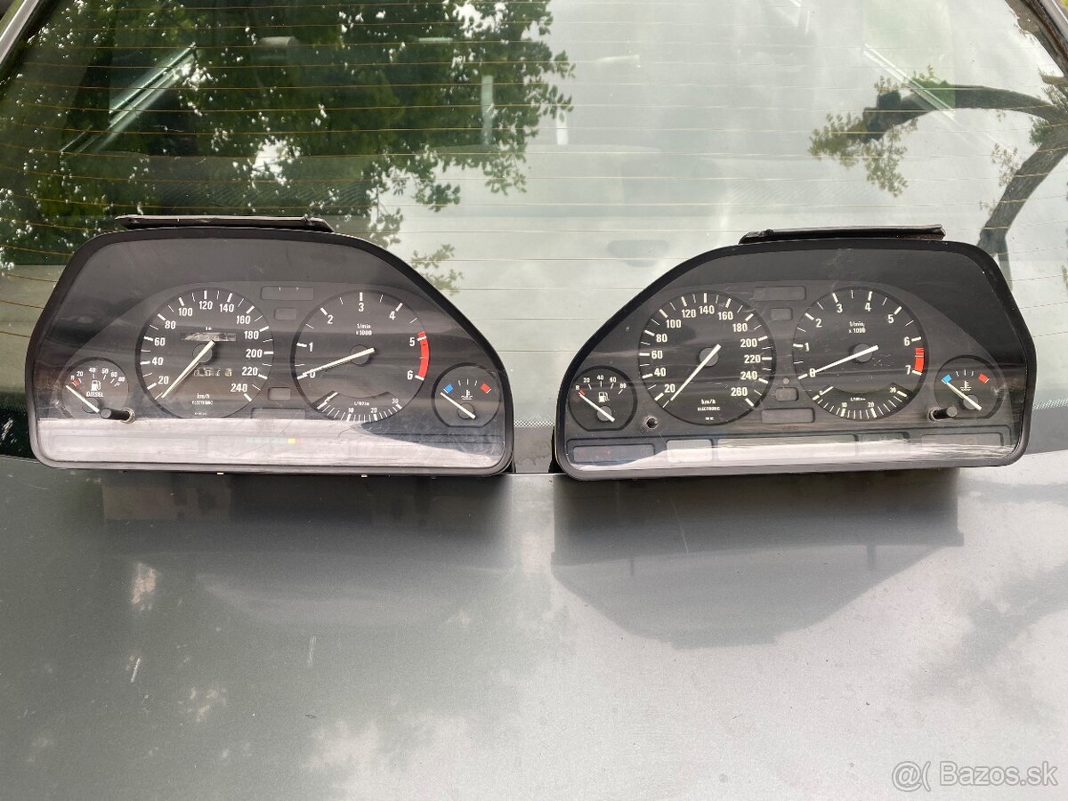 Predám budíky na BMW e34 benzín/diesel