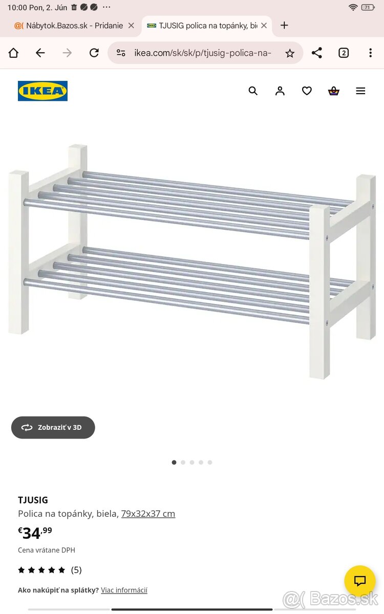 Polica na obuv IKEA