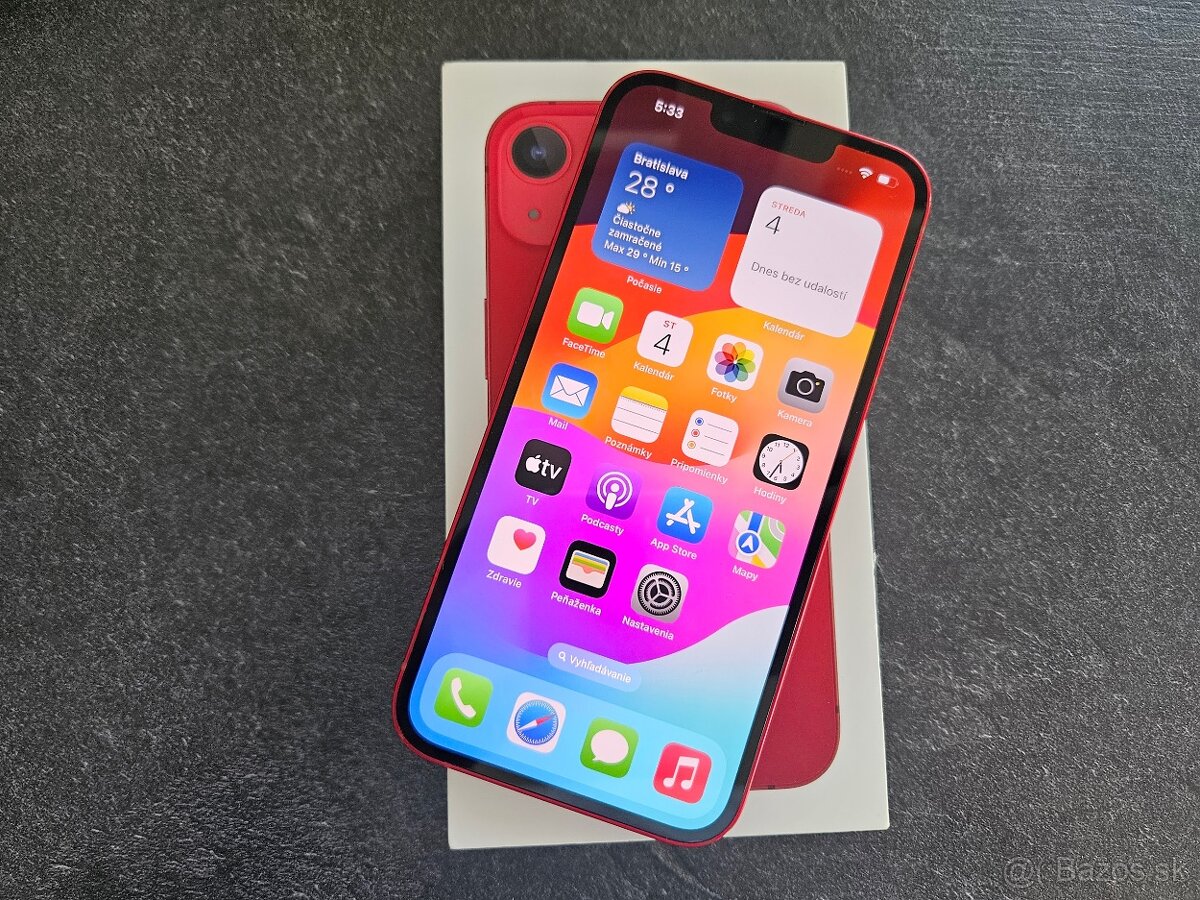 Apple Iphone 13 128GB Product Red, zaruka, TOP STAV