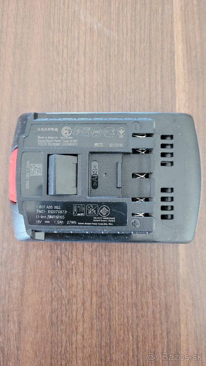 Batwria bosch gba 18v 1,5a