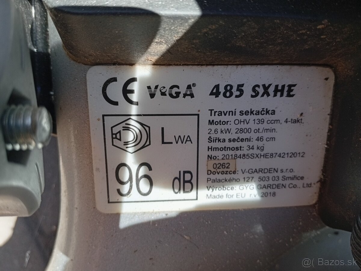VeGA 485 SXHE r.v. 2018, 7in1, prevodovka pojazdu