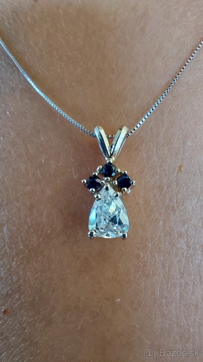 Luxusný diamantovy prívesok z 14k zlata