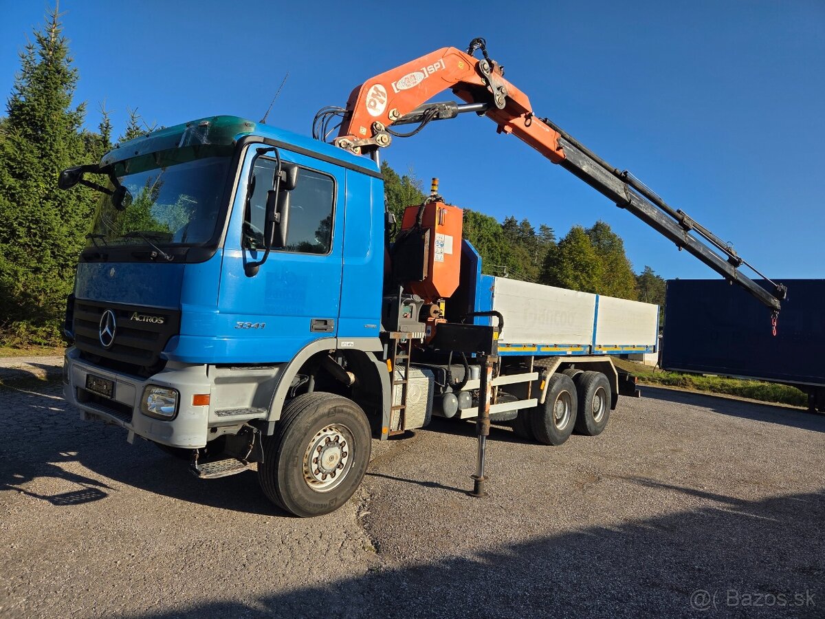 Mercedes-Benz ACTROS 3341 6x6 + CRANE PM 30 dialkové ovlád.