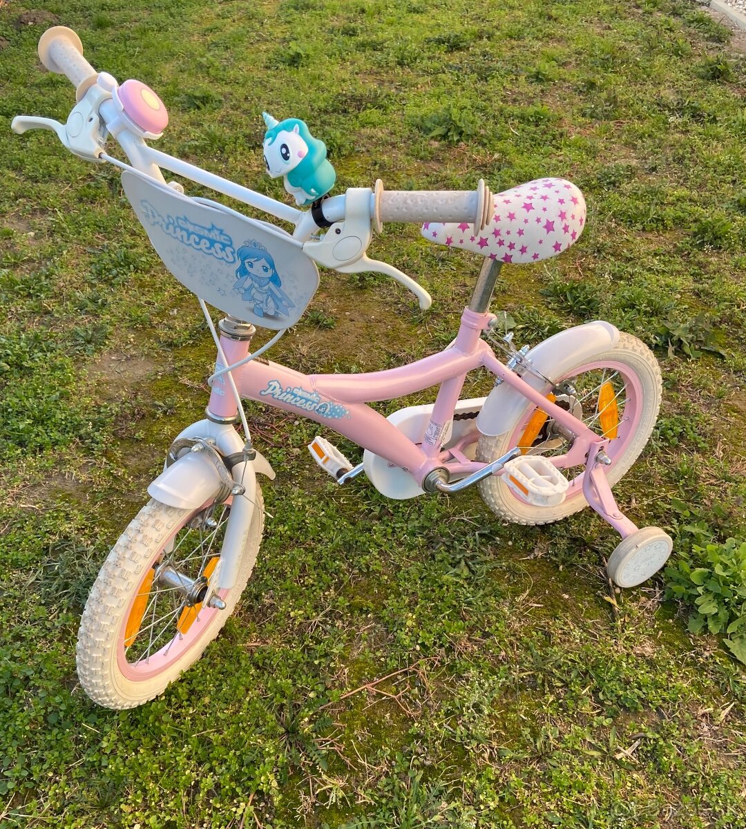 Nepouživány bicykel Princess cosmic 14" kolesá + pomocné