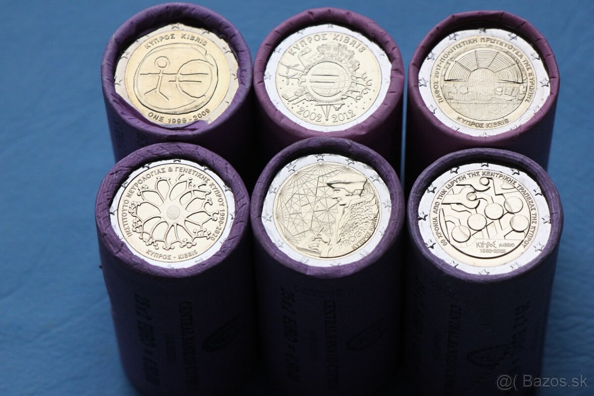 euromince - rolky Malta Grécko Litva Cyprus