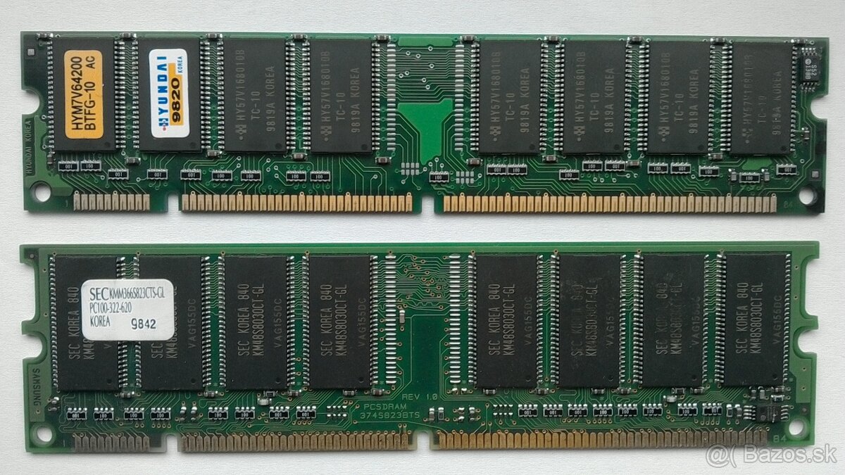 predam SDRAM 64 MB a 16MB 168 pin