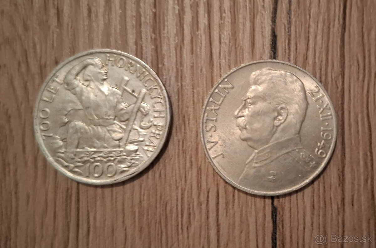 2x strieborne mince 100 ksc