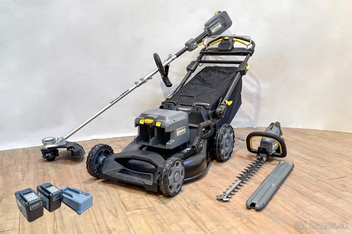 Sada akumulátorových kosačiek, nožníc na živý plot