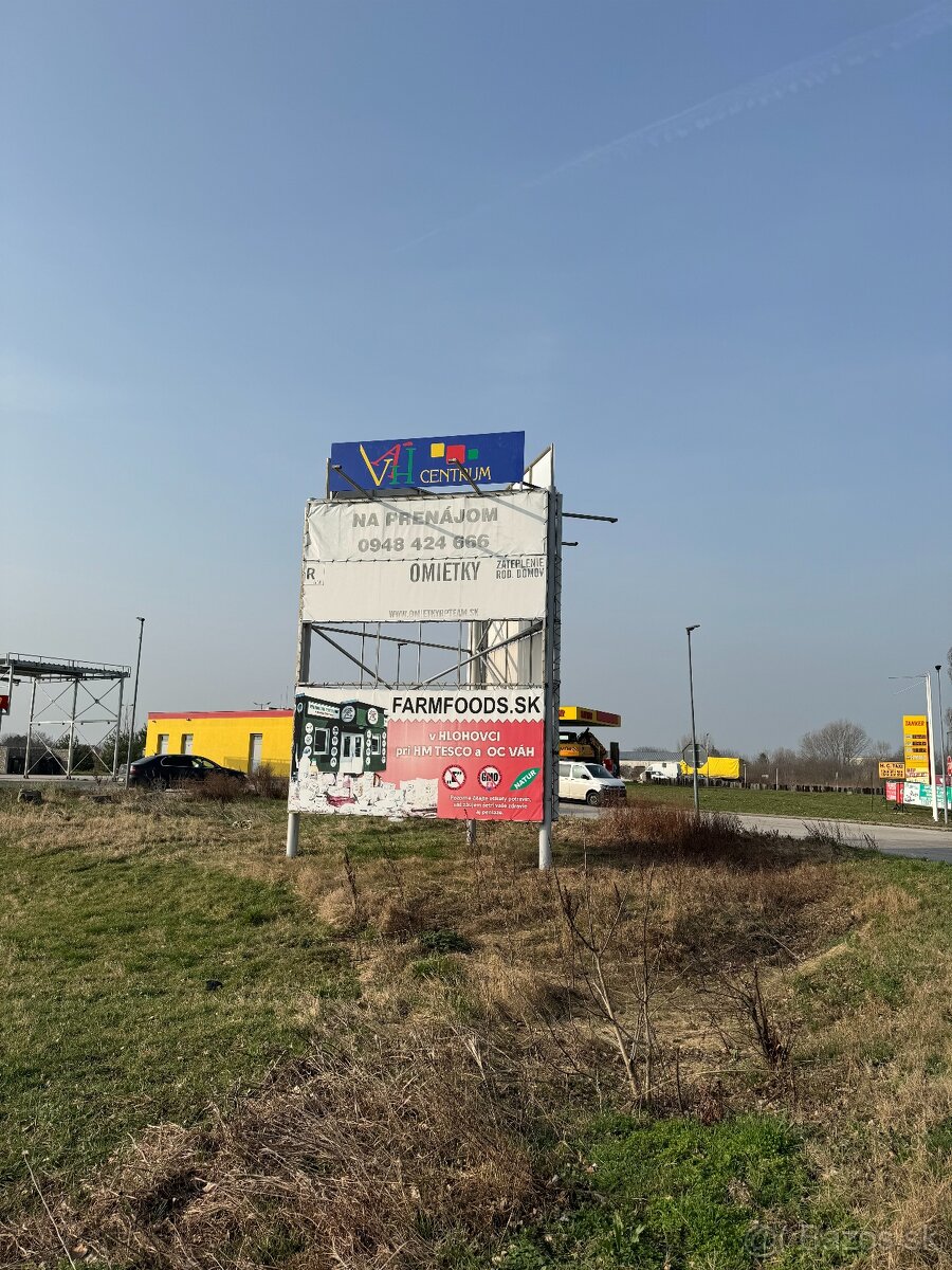 Billboard na prenájom Hlohovec