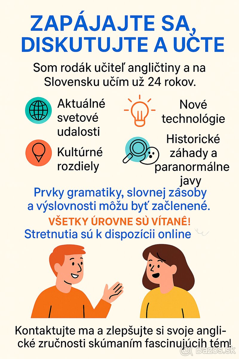 Zlepšite si angličtinu cez zaujímavé diskusie