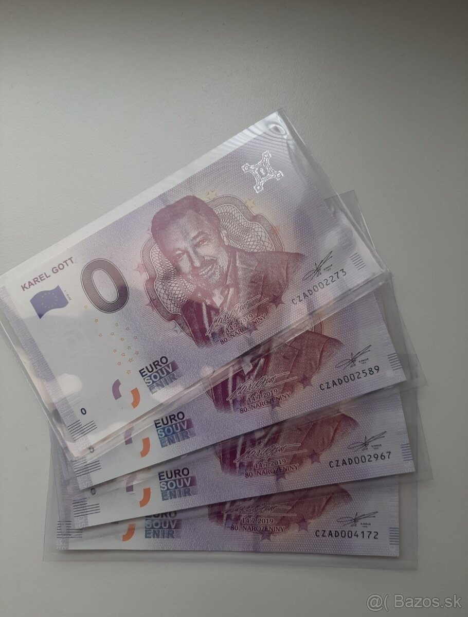 0€ bankovka Karel Gott