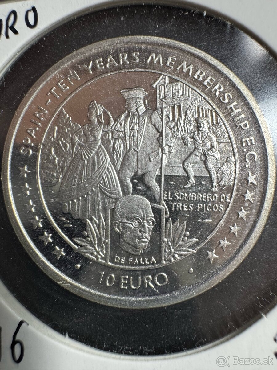 Predam striebornu mincu Isle Of Man 10 Euro 1996 10g .925