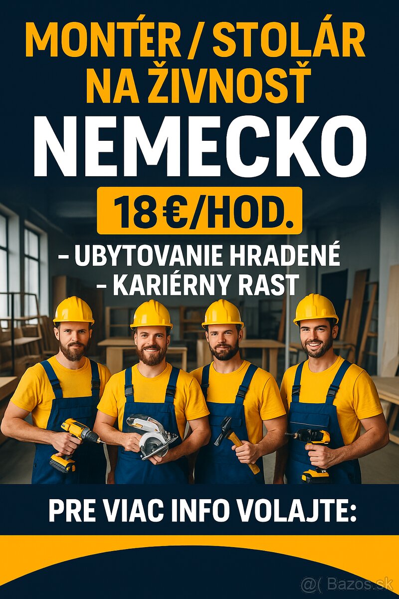 Montér/Stolár nábytku