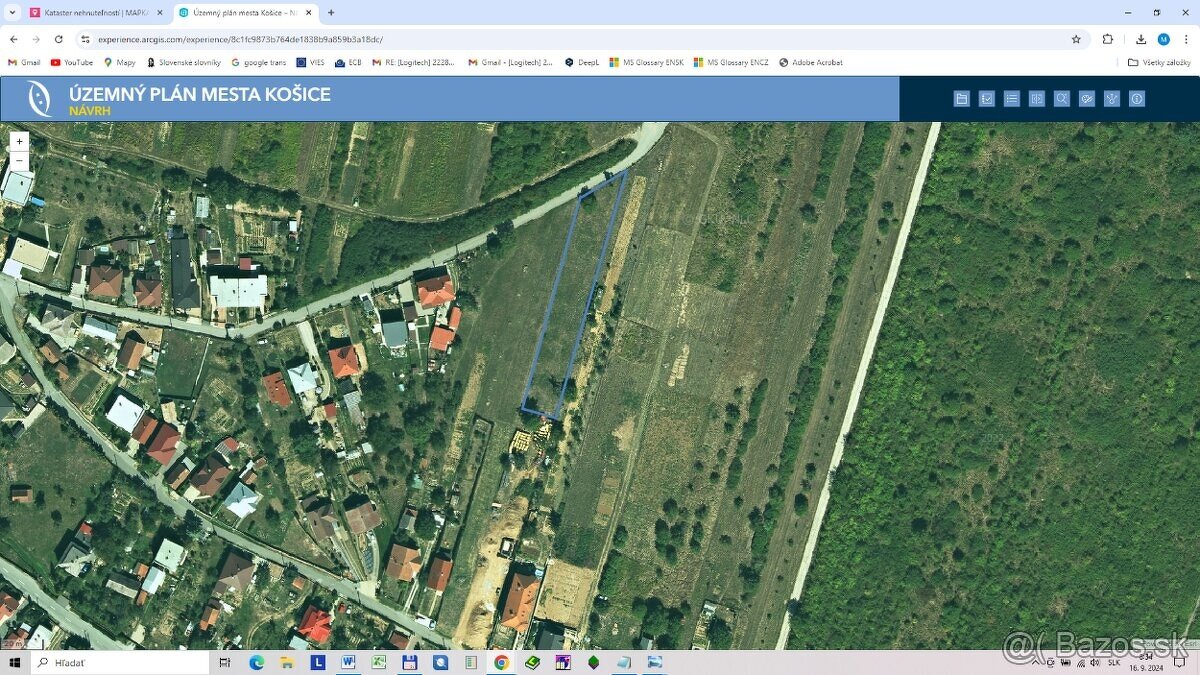 Pozemok pre rodinné domy Košice - MČ Poľov