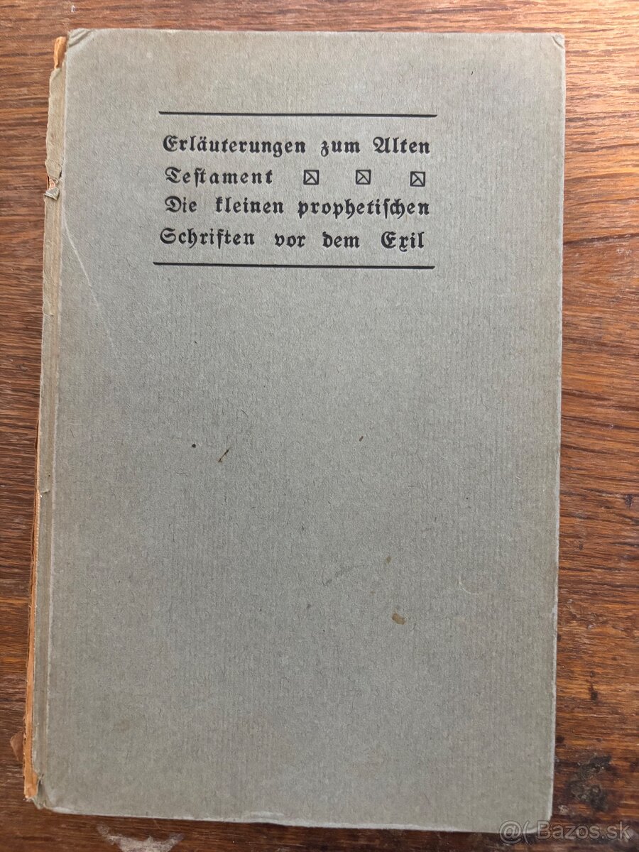 Nemecké knihy "vysvetlivky k starému zákonu"