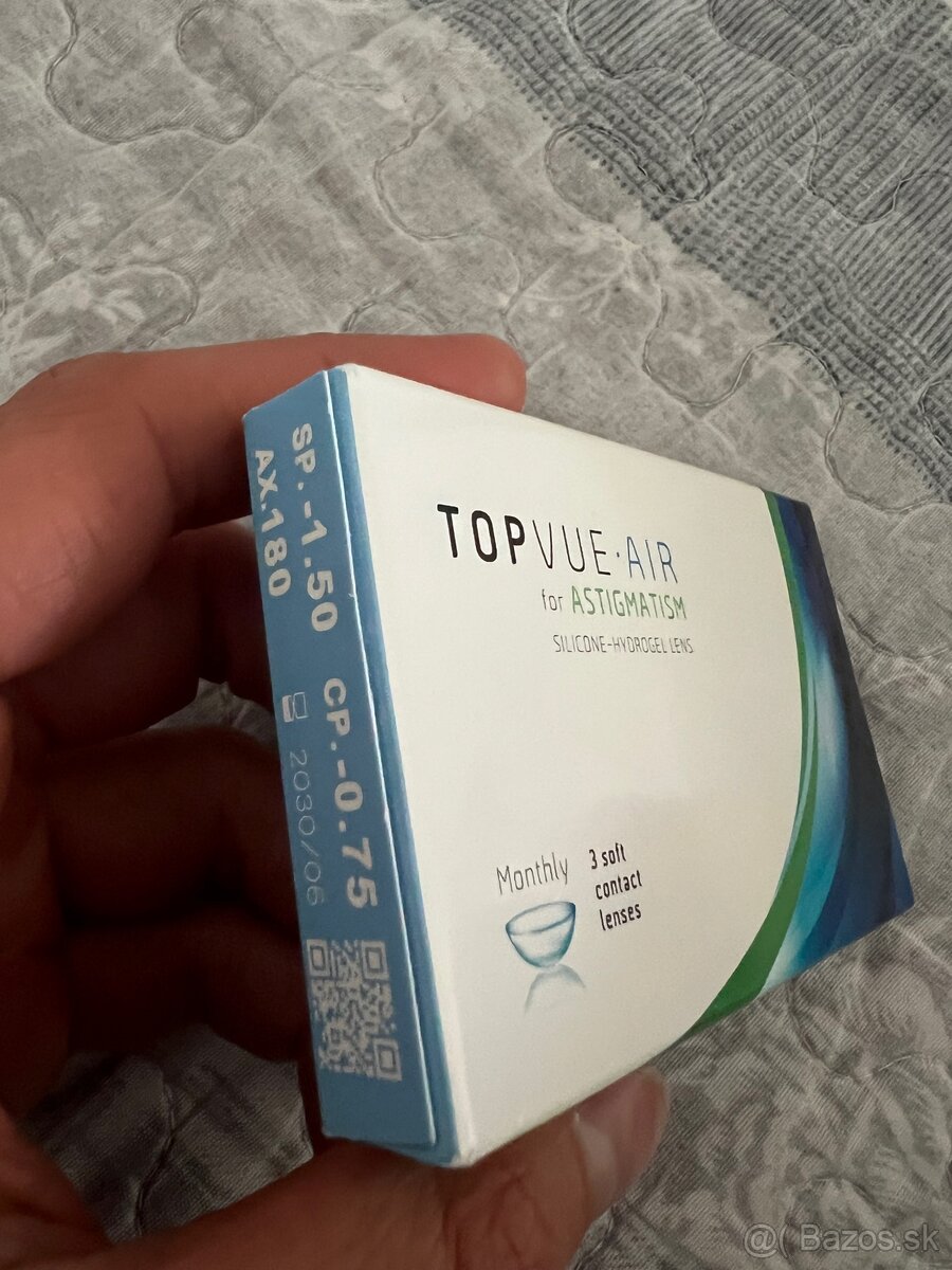 Kontaktné torické mesačné šošovky -1,5 (nové balenie 3ks)