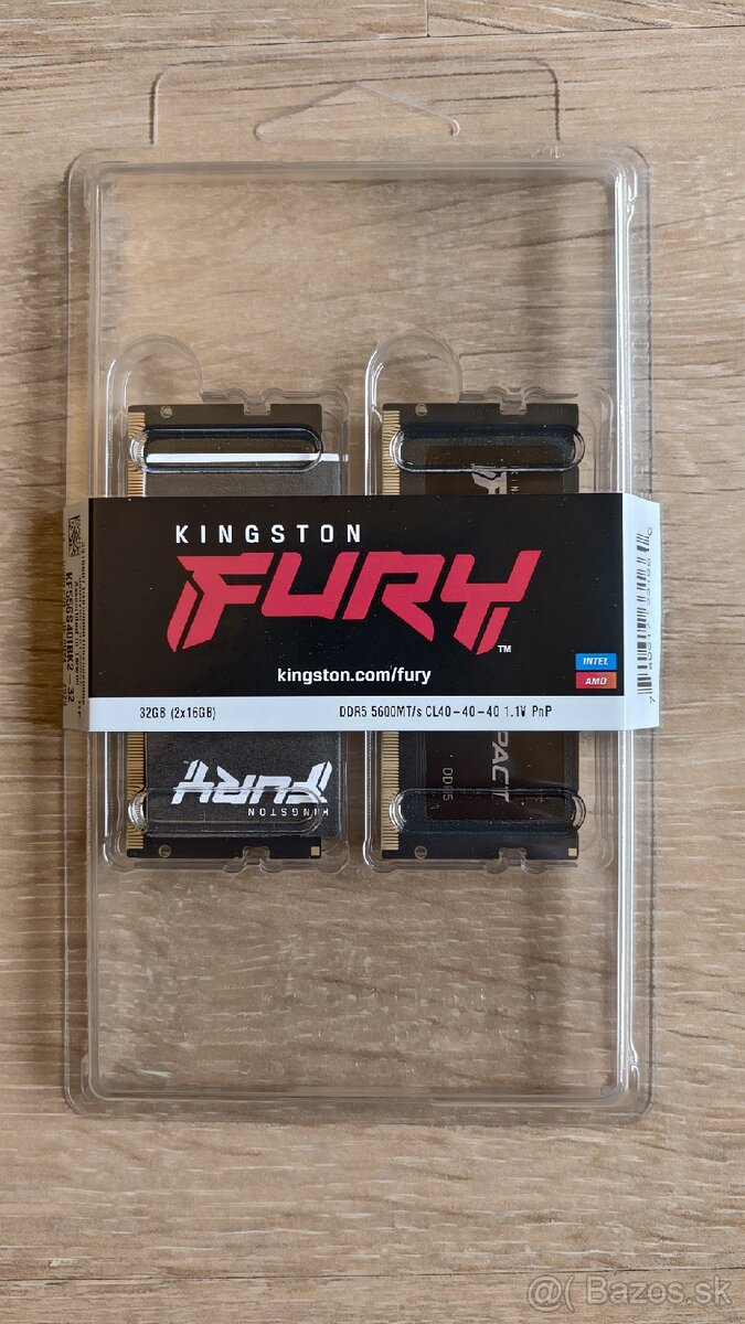 Kingston FURY SO-DIMM 32 GB KIT DDR5 5600 MHz CL40 Impact.