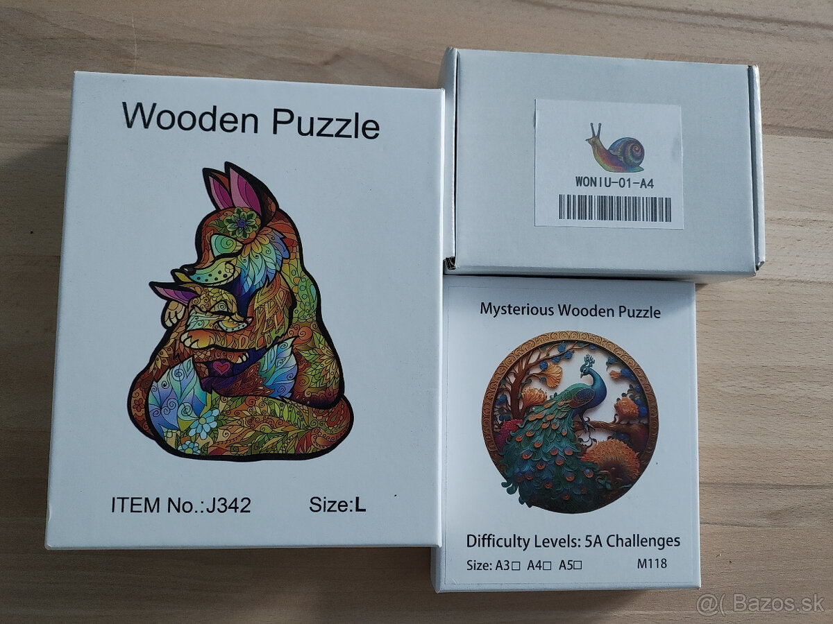 Drevené puzzle - zvieratá