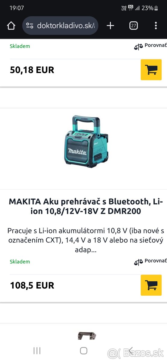 Rádio Makita USB