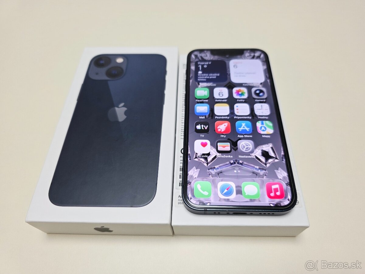 APPLE IPHONE 13 mini 128gb,ZDRAVIE BATERKY 100%
