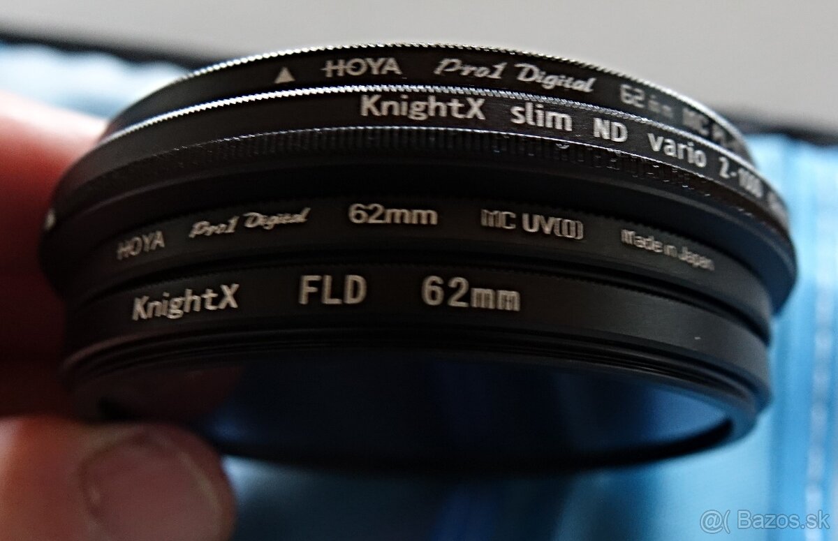 Filtre 62mm + polarizačný filter