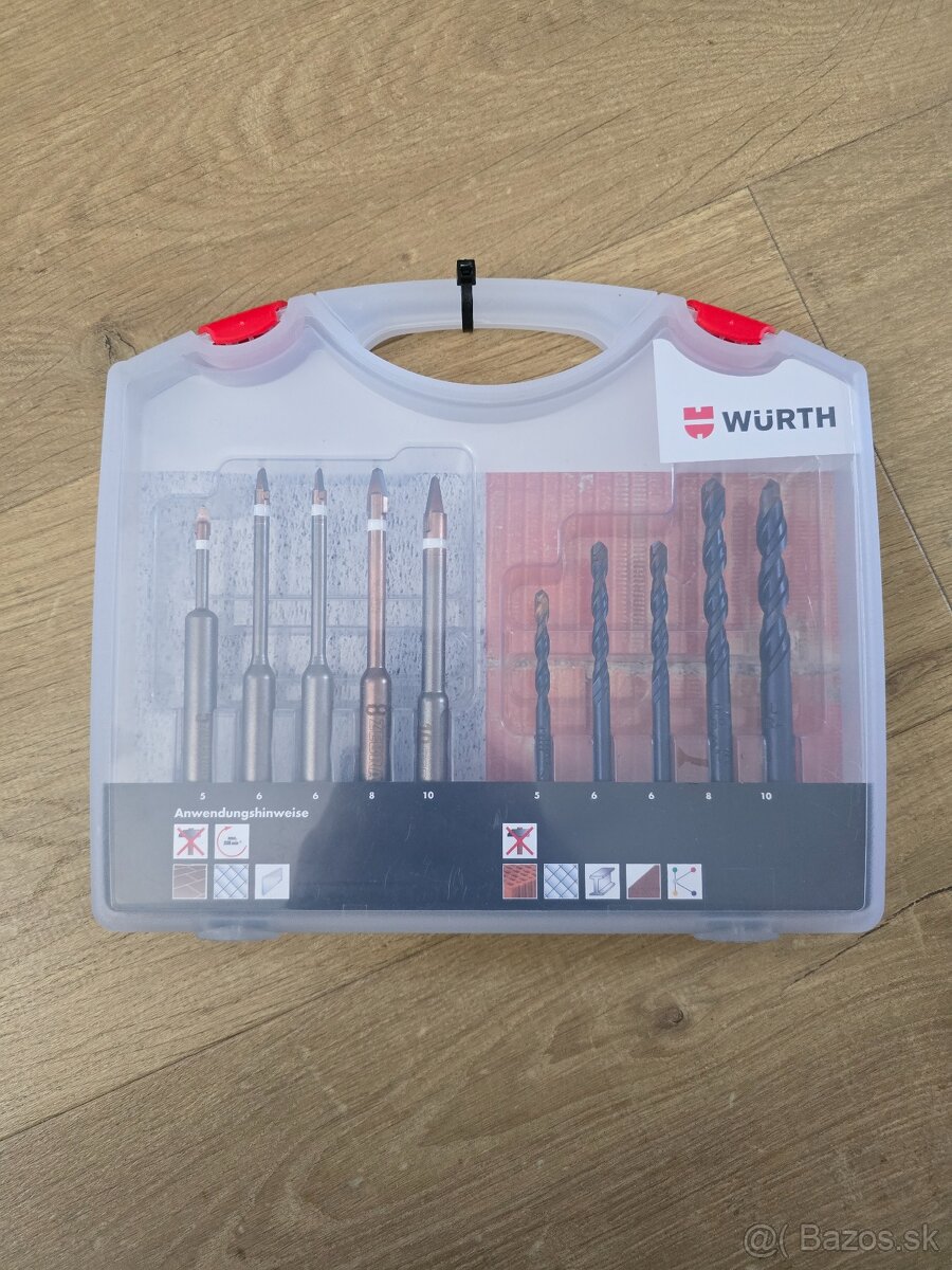 Wurth sadá vrtákov na dlažby obklady mini sadá šrubovakov