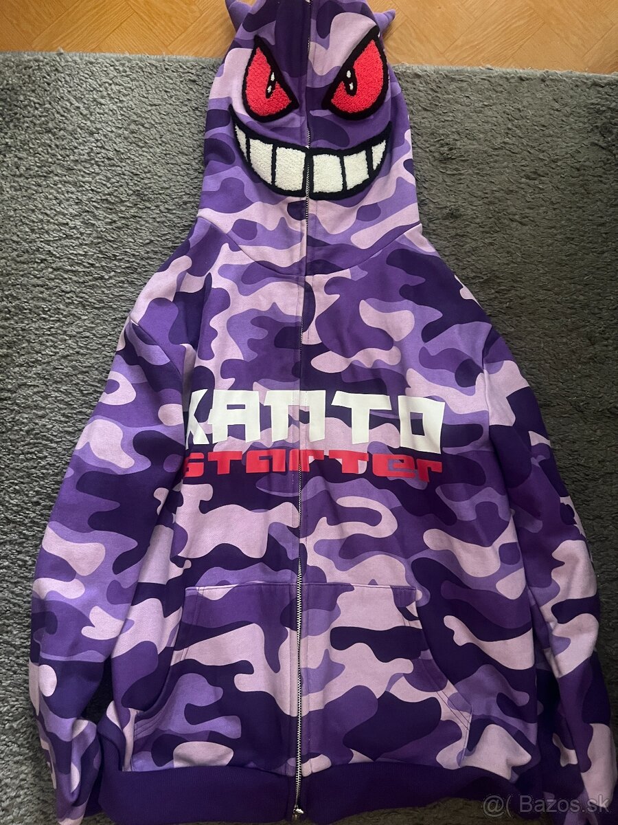 Kanto Starter Gengar Hoodie Camo Purple - M