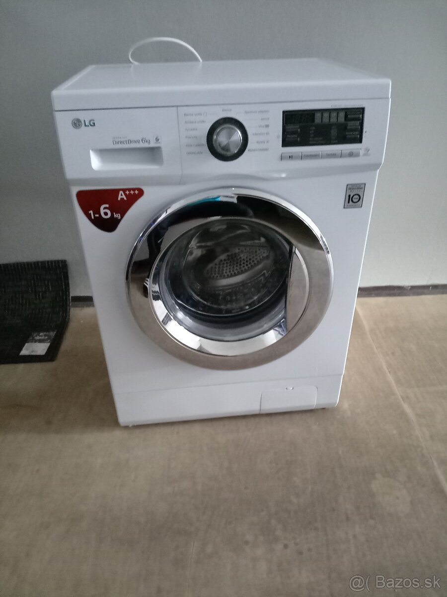 Predám plne automatickú práčku LG – 6 kg, A+++ (používaná, v