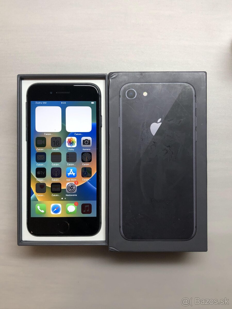 IPHONE 8 • 64 GB • BATÉRIA 100 % • ČIERNA