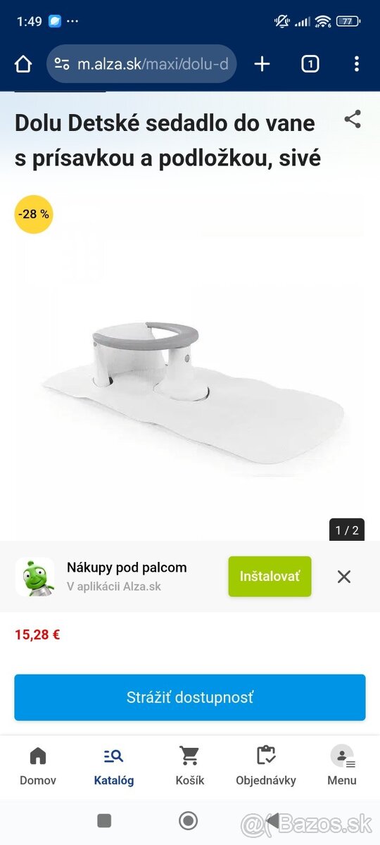 Detské sedadlo do vane