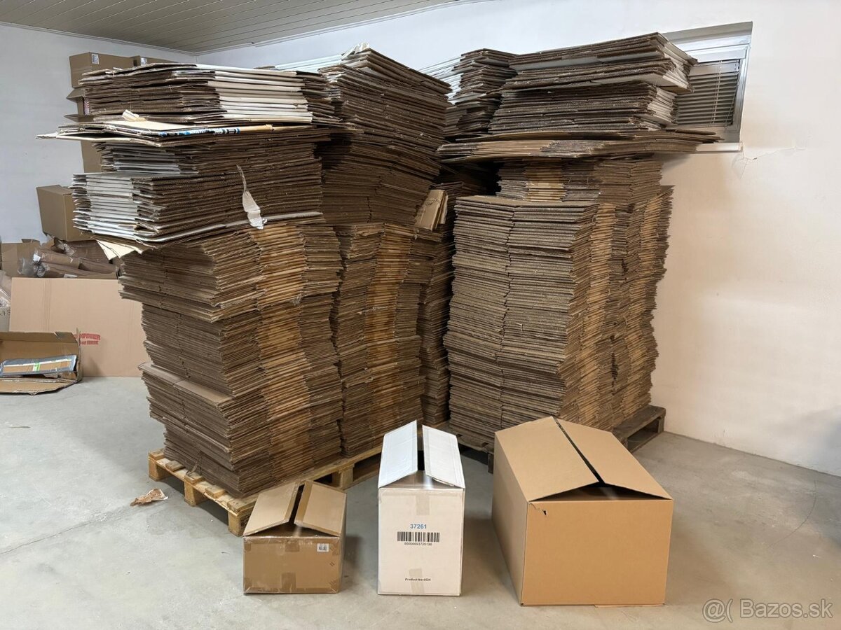 Kartonove krabice - čisté, suché, nepotrhané