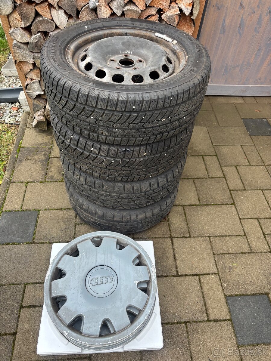Predám zimné pneumatiky a plecháče Audi r16