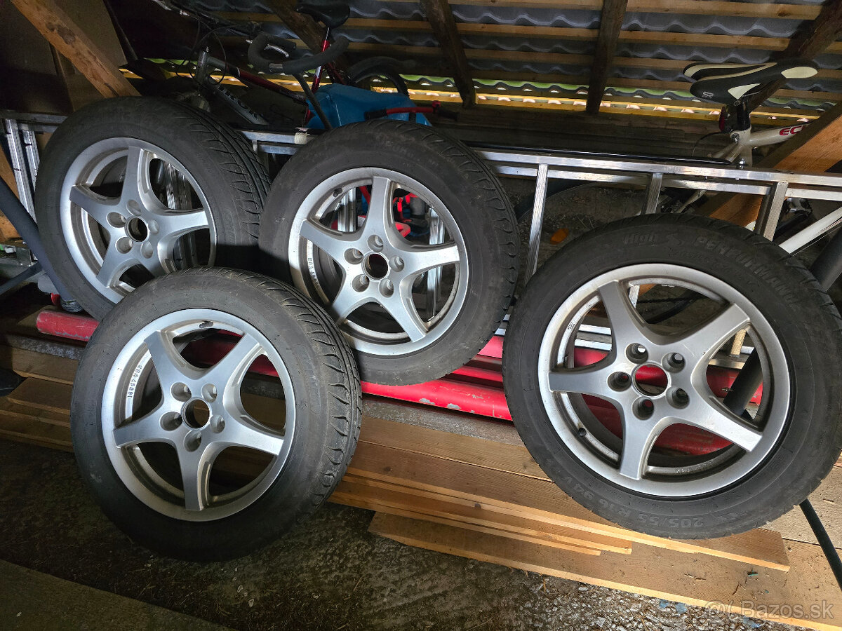 Elektróny 5x115r16 + pneu 205/55r16