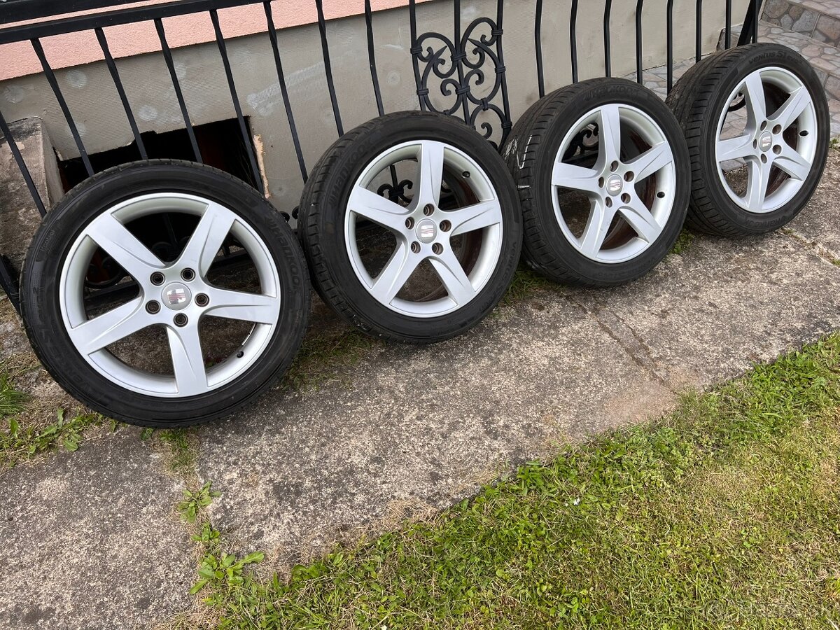 ALU 5x112 org. SEAT + 225/45 R17 letné DOT0323