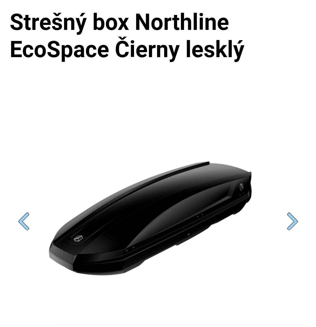 Poškodený Strešný box Northline EcoSpace Čierny lesklý