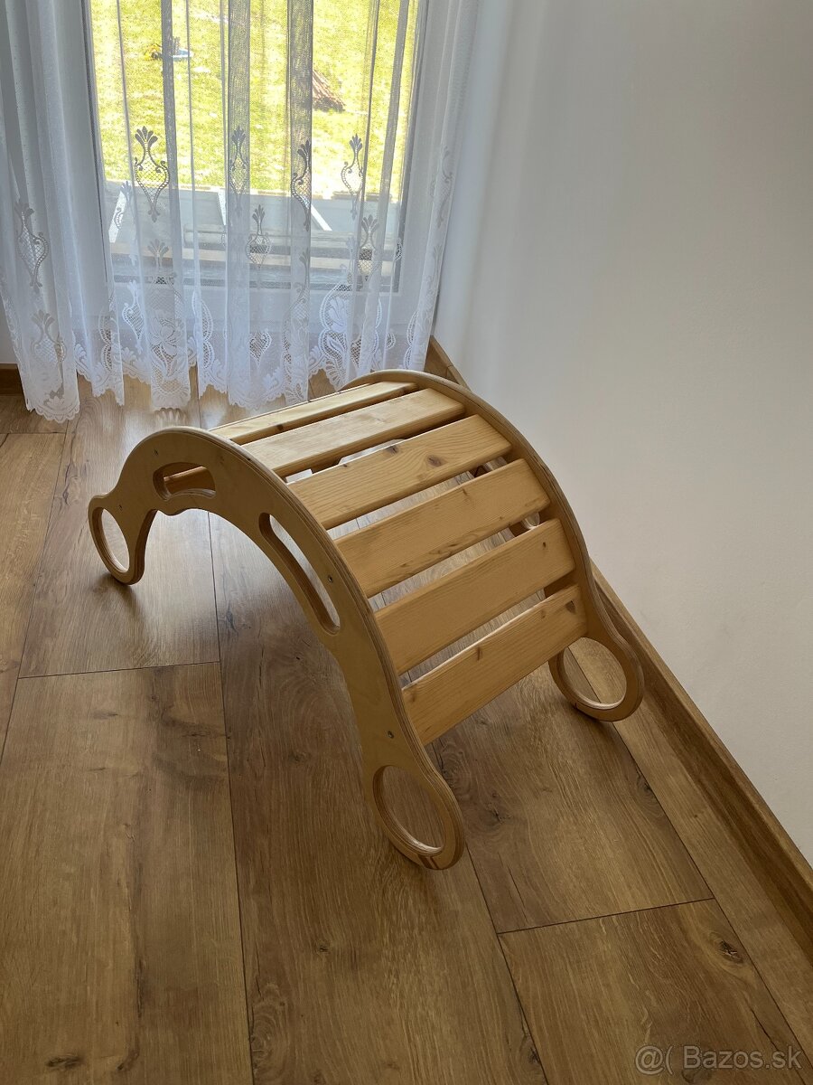 Montessori drevená hojdačka 5v1 natur