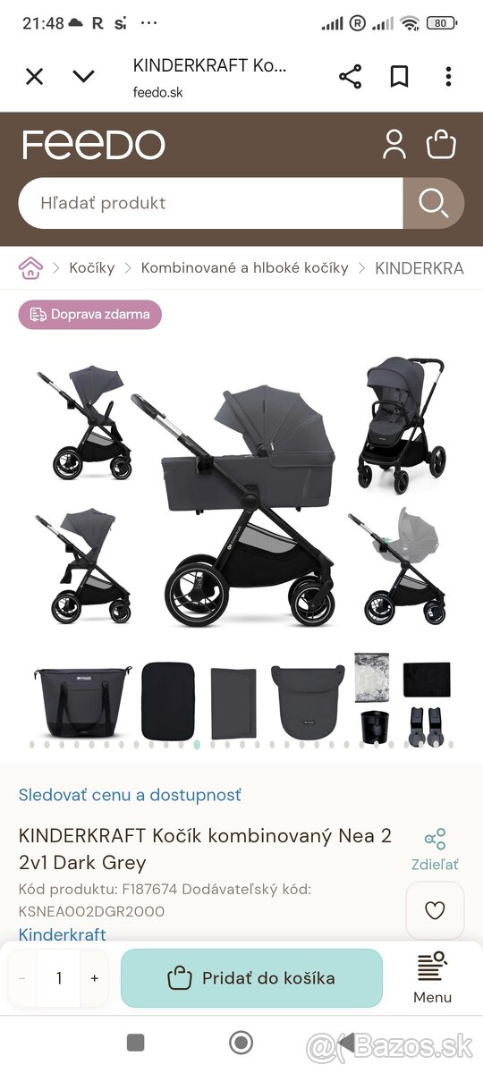 Kocík Kinderkraft Nea 2v1