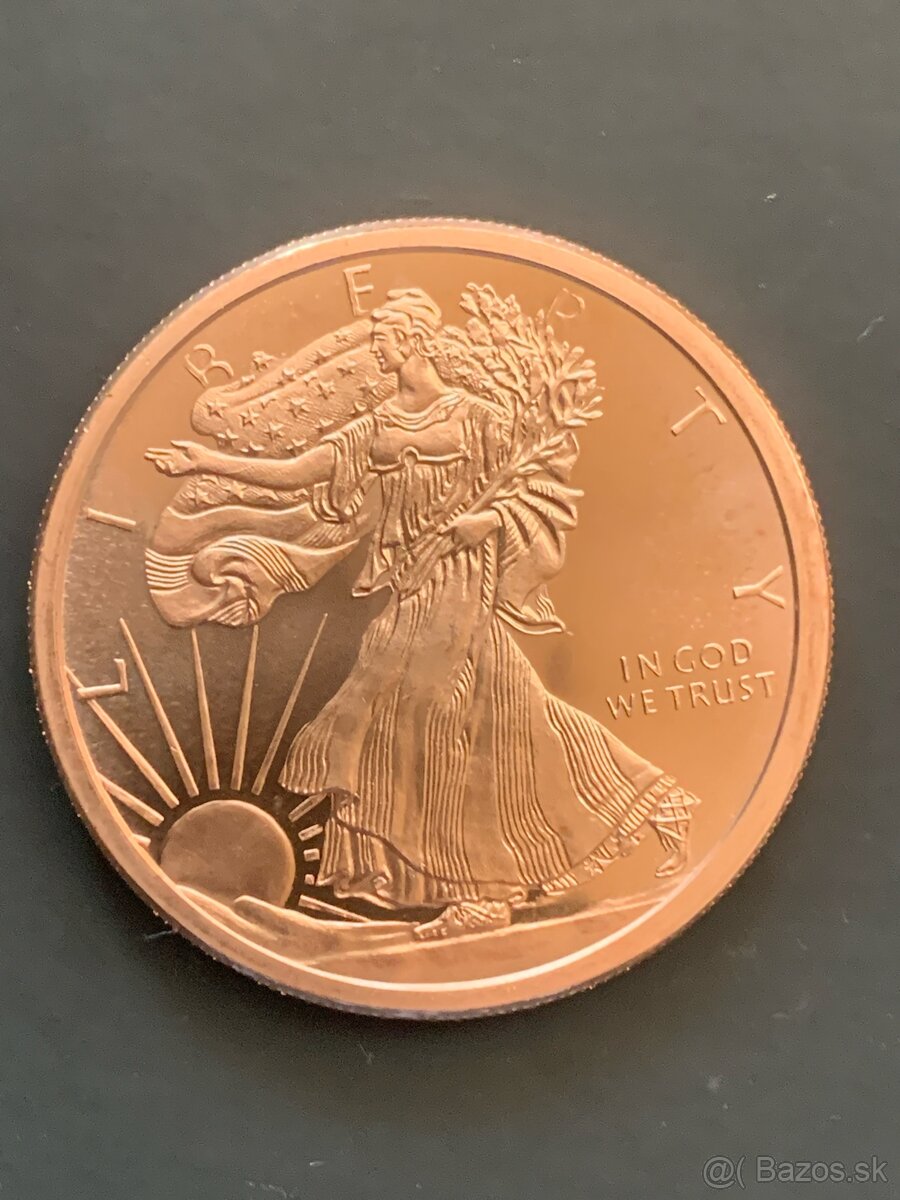Medená investičná minca Liberty
