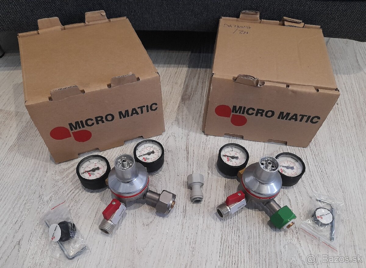 Redukčný ventil CO2, Dusík, Pivoplyn (manometer)