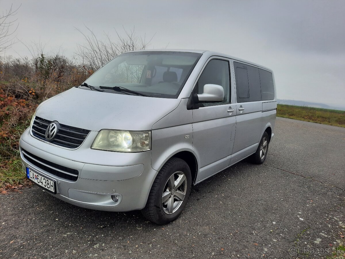 Predam Volkswagen T5 Multivan 4x4 2,5tdi 96kw 6R.7 miestny.