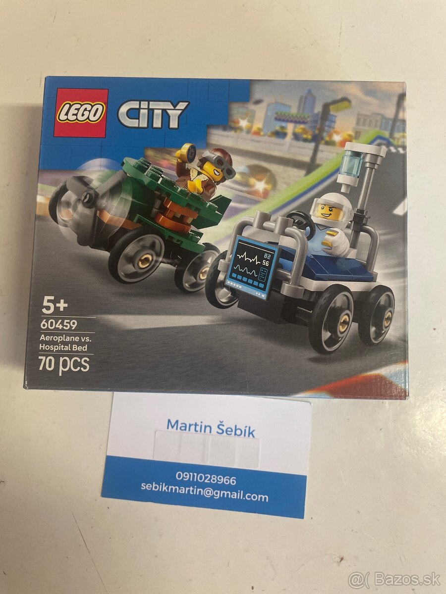 Predám nové neotvorené LEGO 60459 Aeroplane vs Hospital Bed