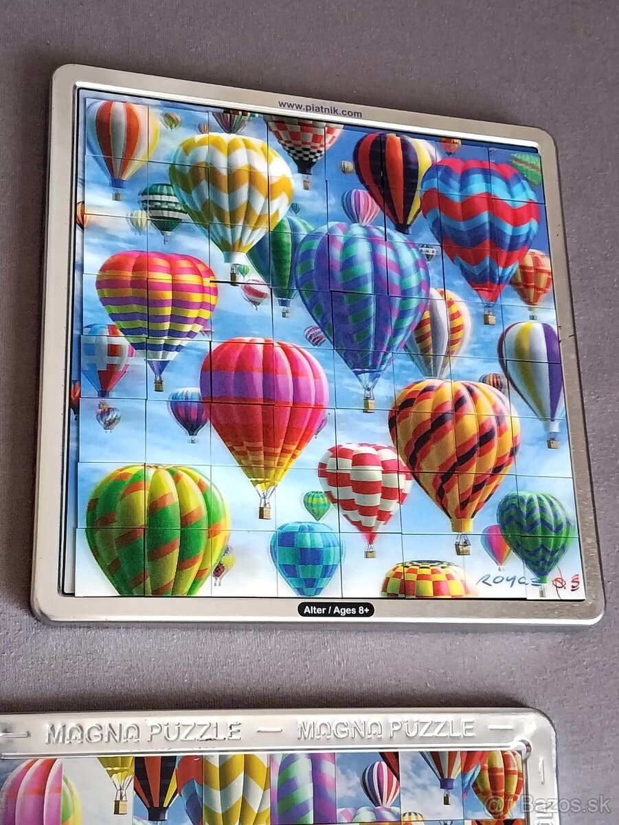 3D puzzle v kovových krabičkách, aj magnet.