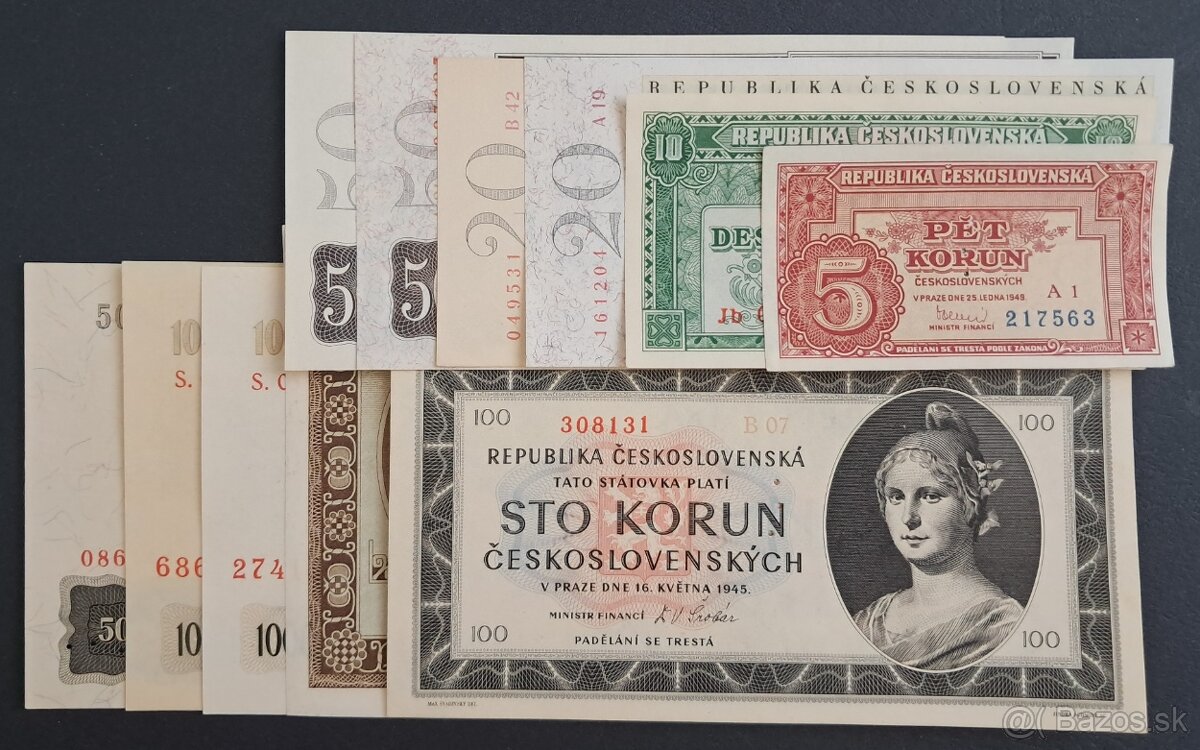 Bankovky - Republika Československá (1945-1953)