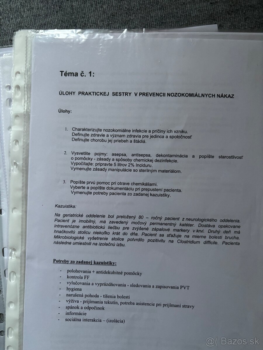 Komplet maturitné témy - praktická sestra SZŠ