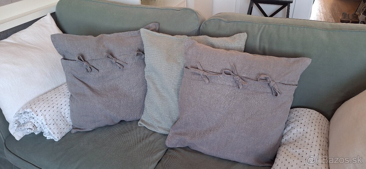 Ikea dekoračné vankúše ľanové a bavlnený